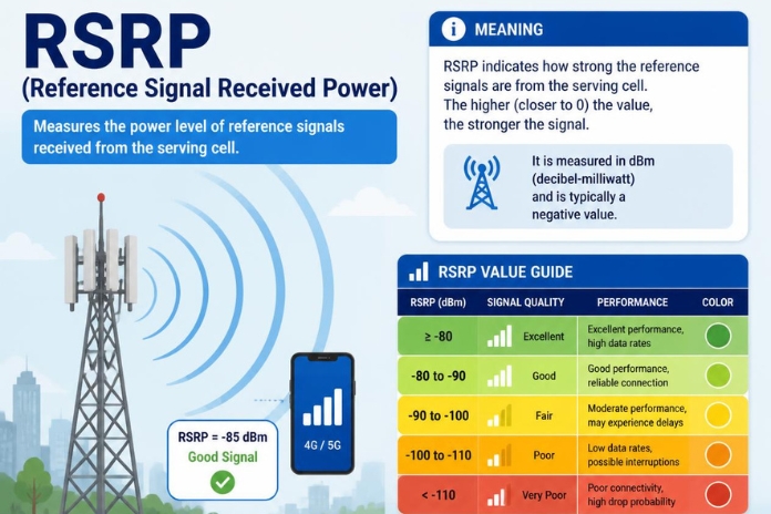 RSRP Full Form In Telecom: Meaning, Values, Uses & Signal Quality
